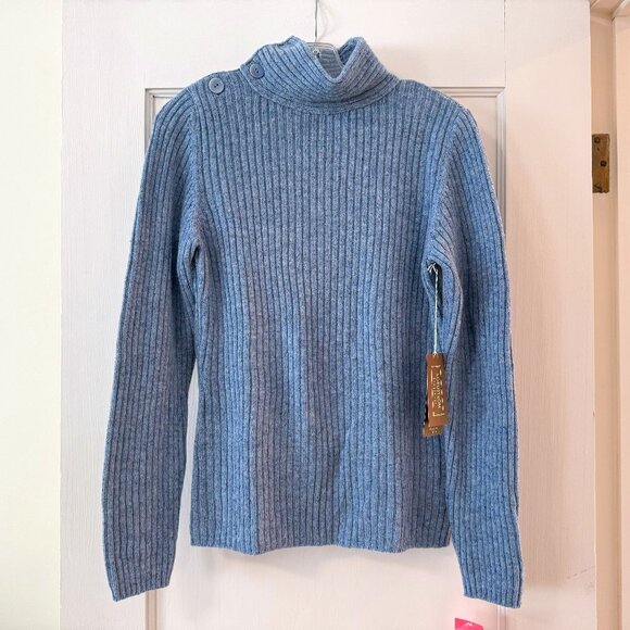 Nordstrom | Blue Merino Wool Mock Neck Sweater - Picture 1 of 10